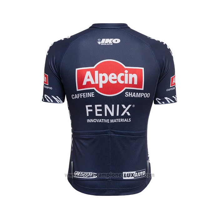 2022 Abbigliamento Ciclismo Alpecin Fenix Scuro Blu Manica Corta e Salopette